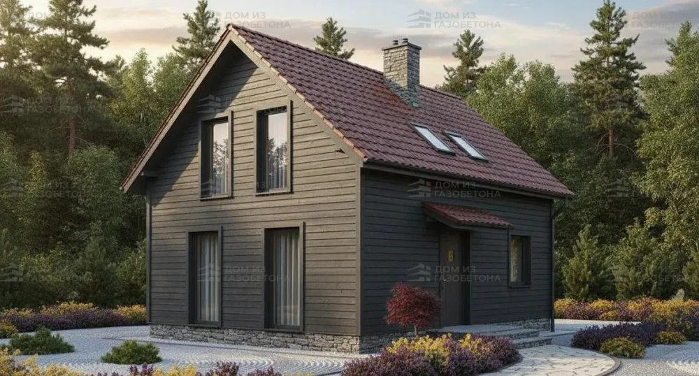 Проект Двухэтажный дом 8 на 10, 73 м2