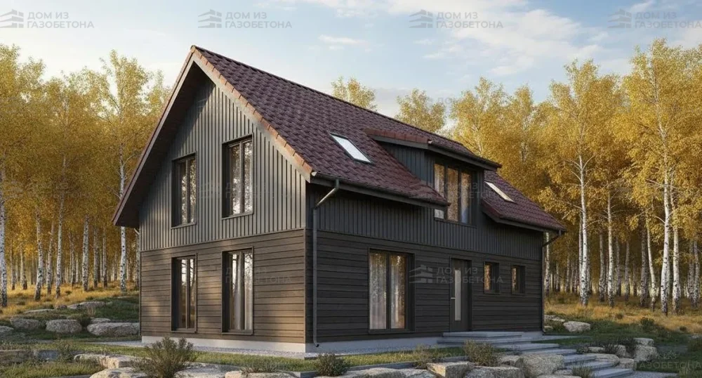 Проект Двухэтажный дом 16 на 10, 183 м2