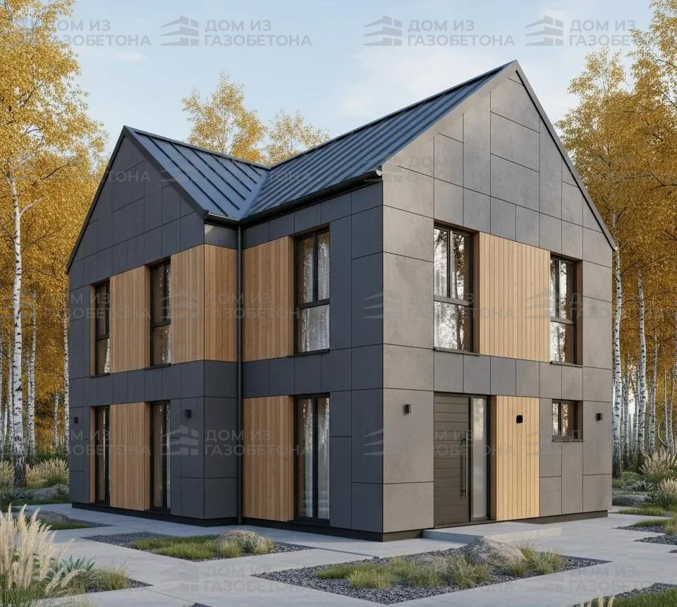 Проект Двухэтажный дом 8 на 9, 100 м2