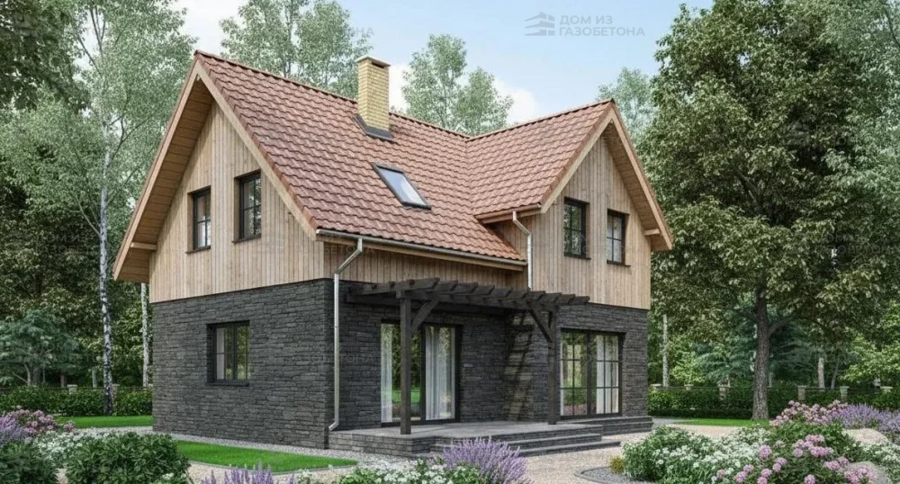 Проект Двухэтажный дом 11 на 8, 112 м2