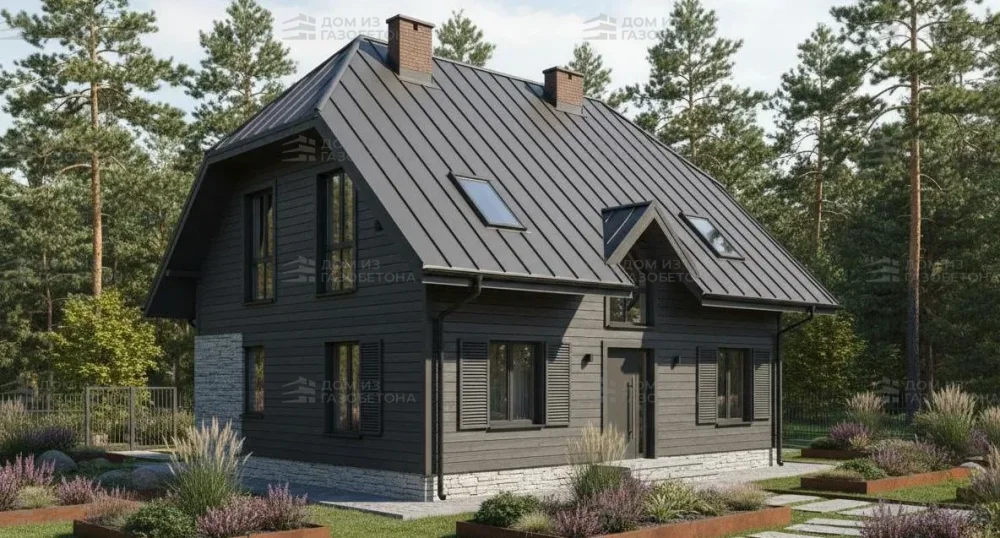 Проект Двухэтажный дом 10 на 8, 135 м2