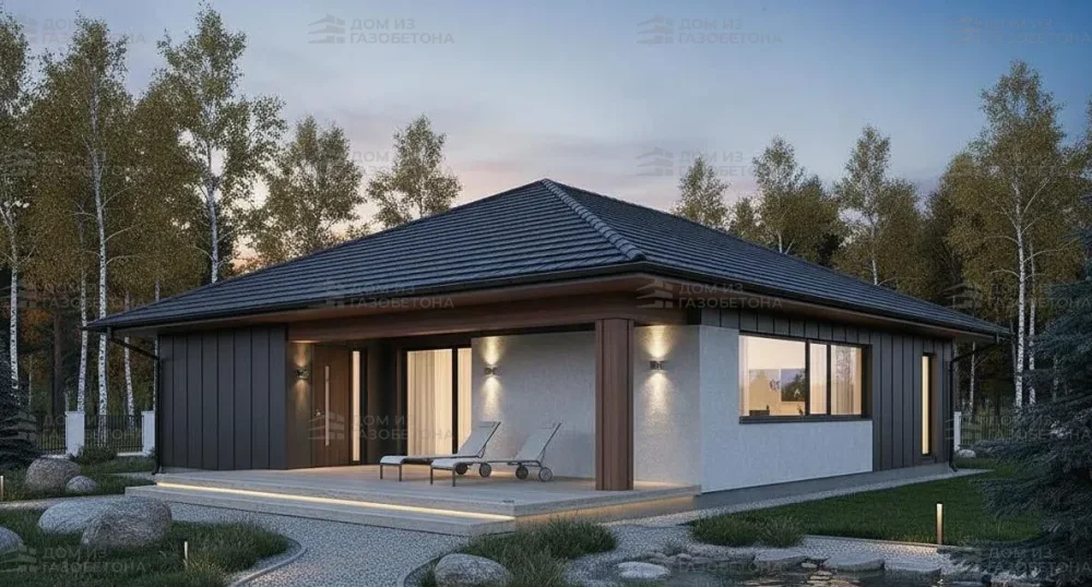 Проект Одноэтажный дом 14 на 18, 161 м2