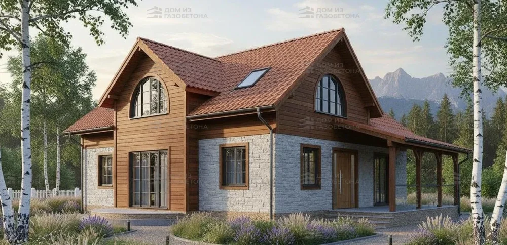 Проект Двухэтажный дом 21 на 13, 232 м2