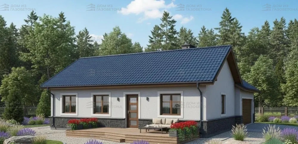 Проект Одноэтажный дом 13 на 10, 93 м2