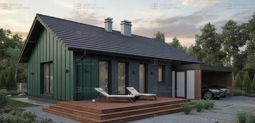 Проект Одноэтажный дом 17 на 9, 108 м2