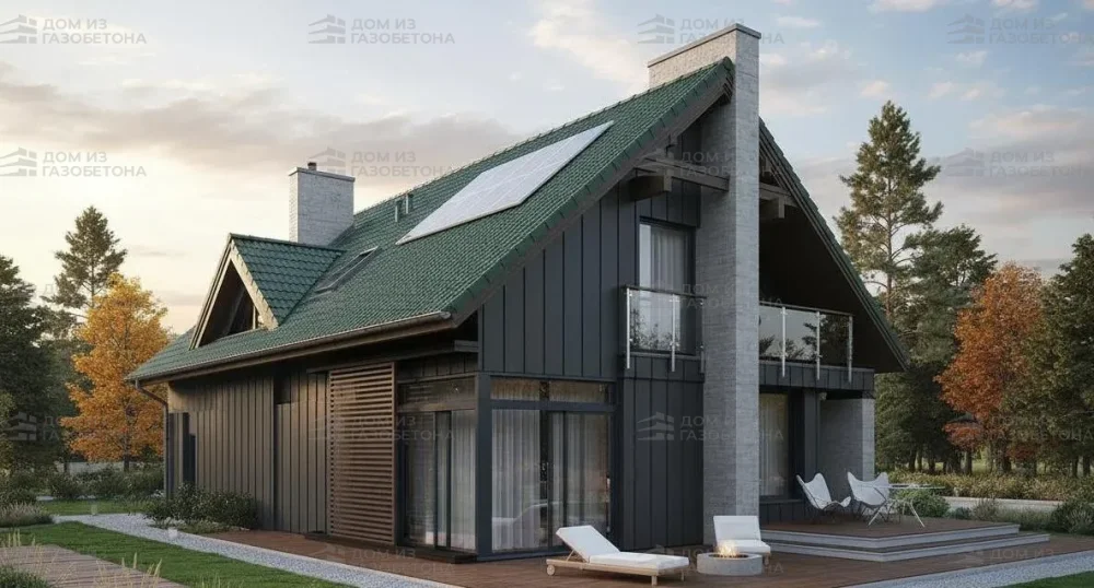 Проект Двухэтажный дом 15 на 11, 180 м2