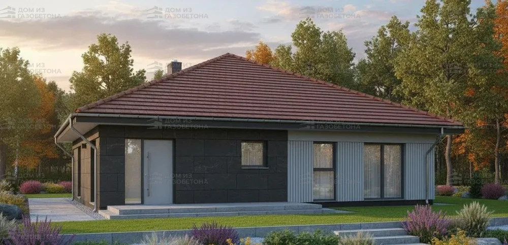 Проект Одноэтажный дом 14 на 14, 139 м2