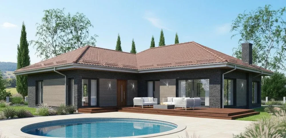 Проект Одноэтажный дом 16 на 20, 182 м2