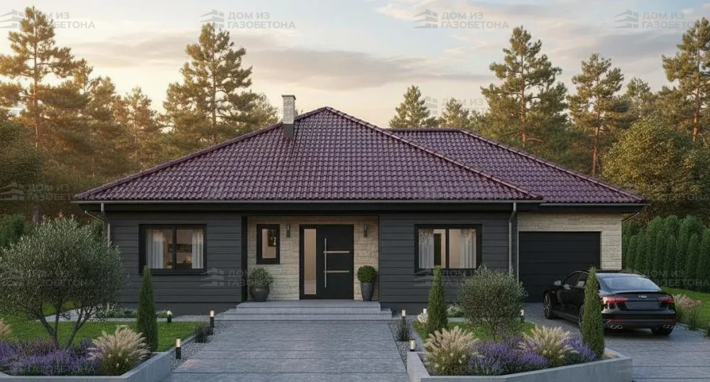 Проект Одноэтажный дом 15 на 13, 125 м2