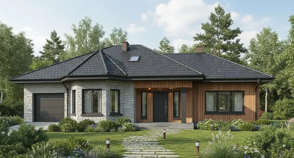 Проект Одноэтажный дом 18 на 17, 171 м2