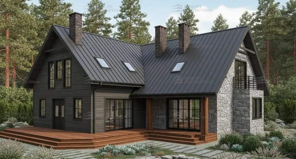 Проект Двухэтажный дом 12 на 10, 139 м2