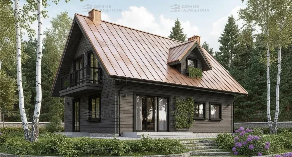 Проект Двухэтажный дом 12 на 9, 118 м2