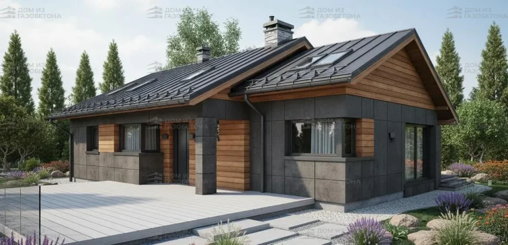 Проект Одноэтажный дом 13 на 9, 85 м2